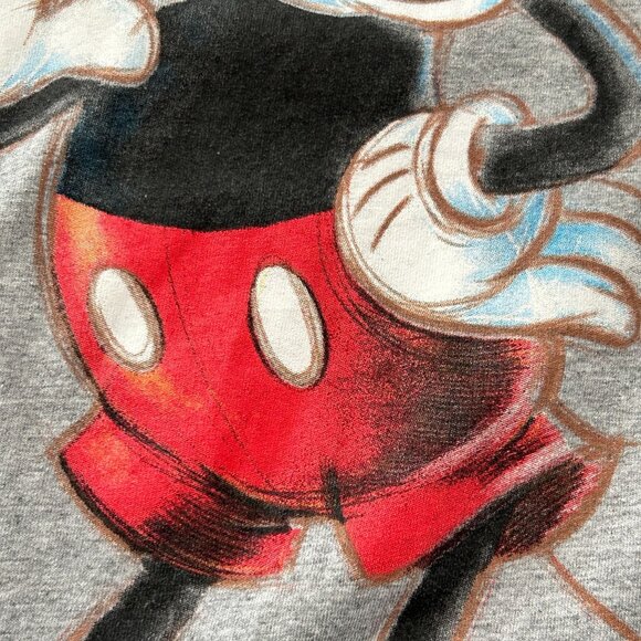Disney Mickey Mouse T Shirt Retro Short Sleeve Heather Gray Adults Plus Size 2XL - Picture 14 of 15